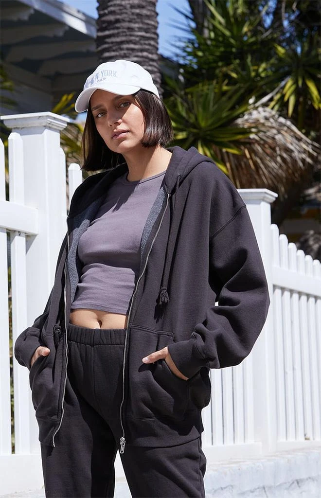 John Galt Black Full Zip Hoodie 1