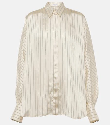 Brunello Cucinelli Striped satin blouse 1