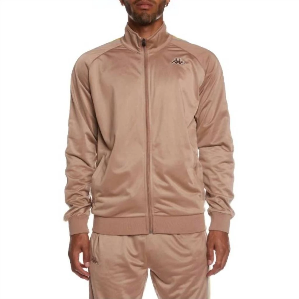 Kappa Men's Logo Tape Artem 2 Track Jacket In Brown/orange-Blue/beige 1
