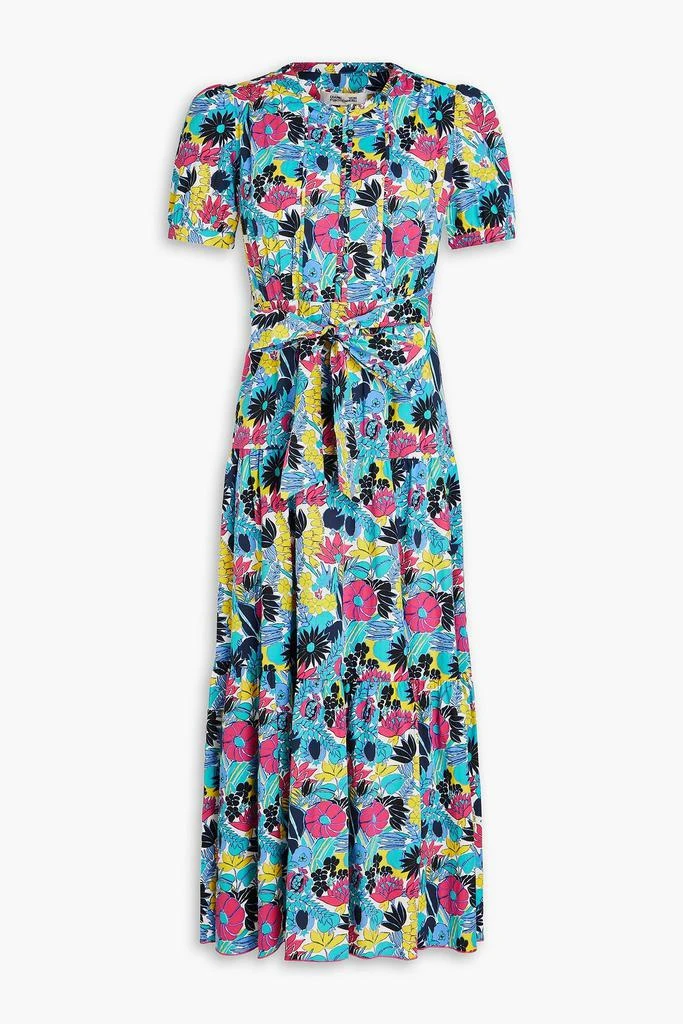 Diane von Furstenberg Frankie tiered floral-print stretch-cotton poplin midi dress 1