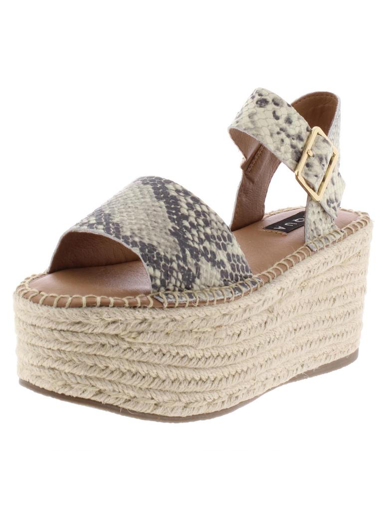 Aqua Rowan Womens Leather Espadrilles