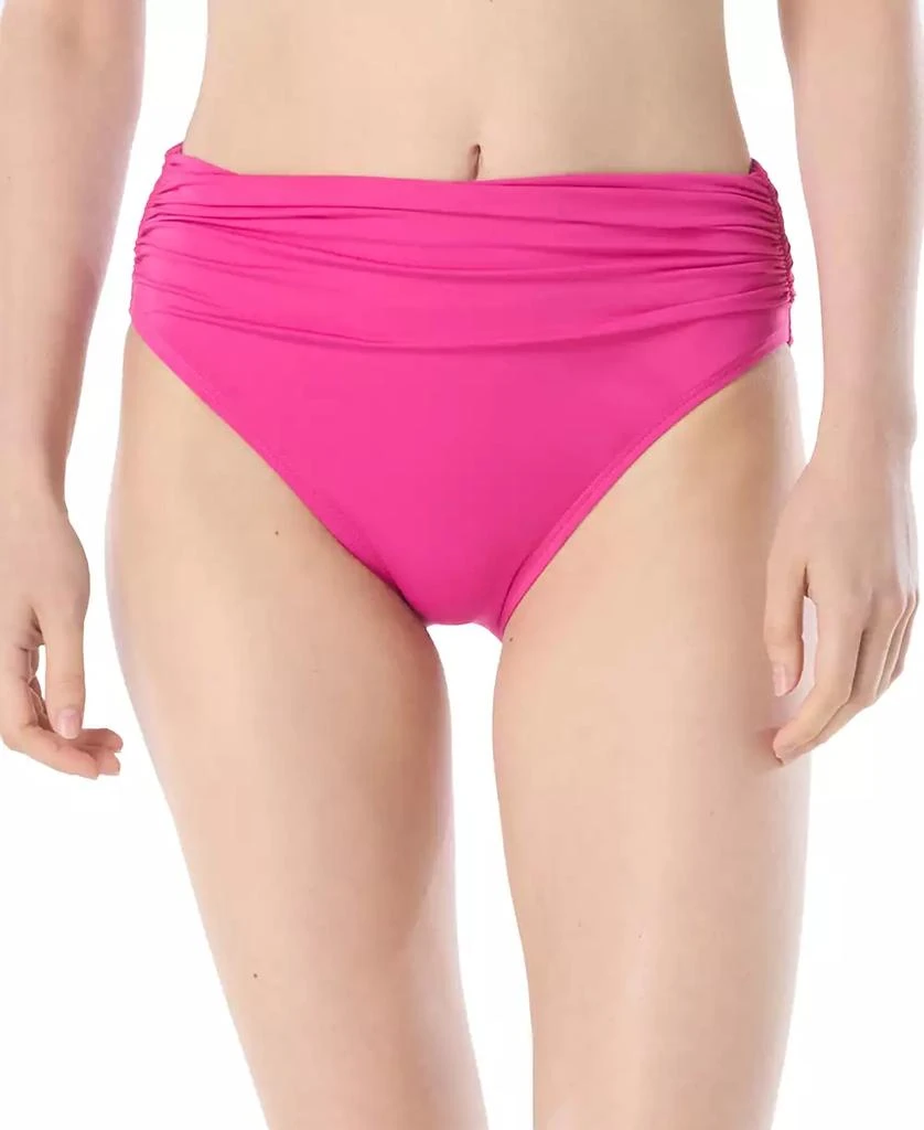 Carmen Marc Valvo Women's Shirred-Waist Bikini Bottoms 1