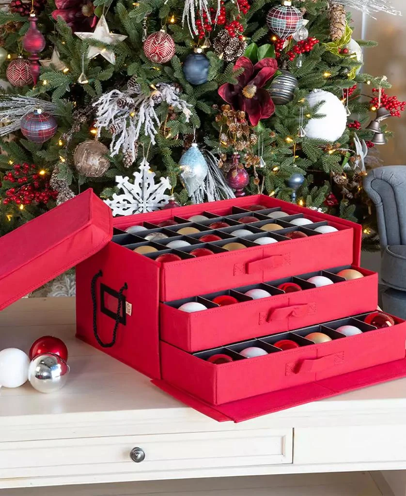 Santa's Bag Christmas Ornament Storage Box with Drawers 5