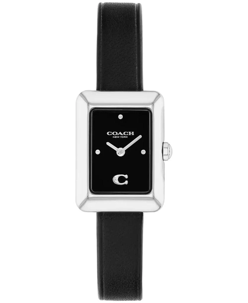 Coach Women's Mara Black Leather Strap Watch, 19 x 26mm