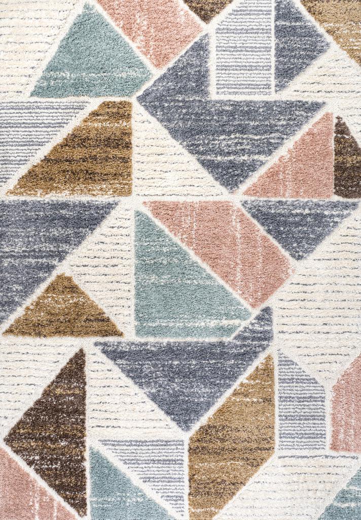 JONATHAN Y Aileen Geometric Scandi Colorblock Carved Multi Area Rug