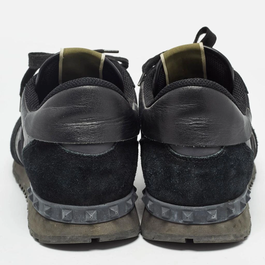 Valentino Valentino Black Suede and Leather Rockrunner Sneakers Size 45 5