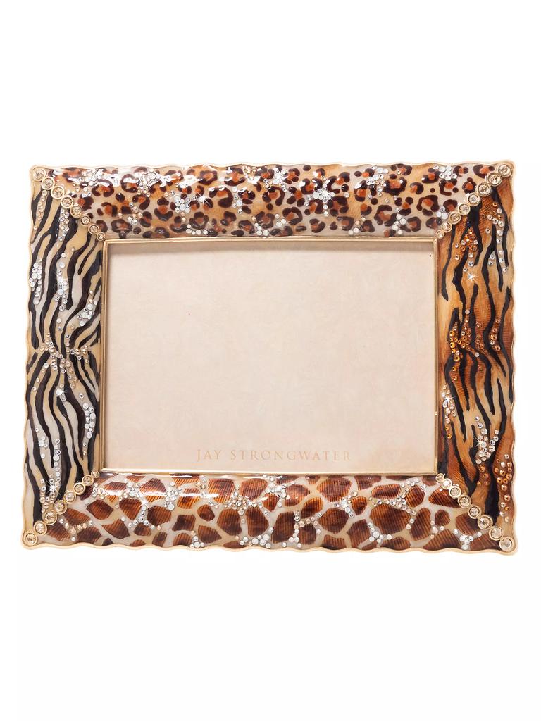 Jay Strongwater Demi Mixed Animal Print 5'' X 7'' Frame