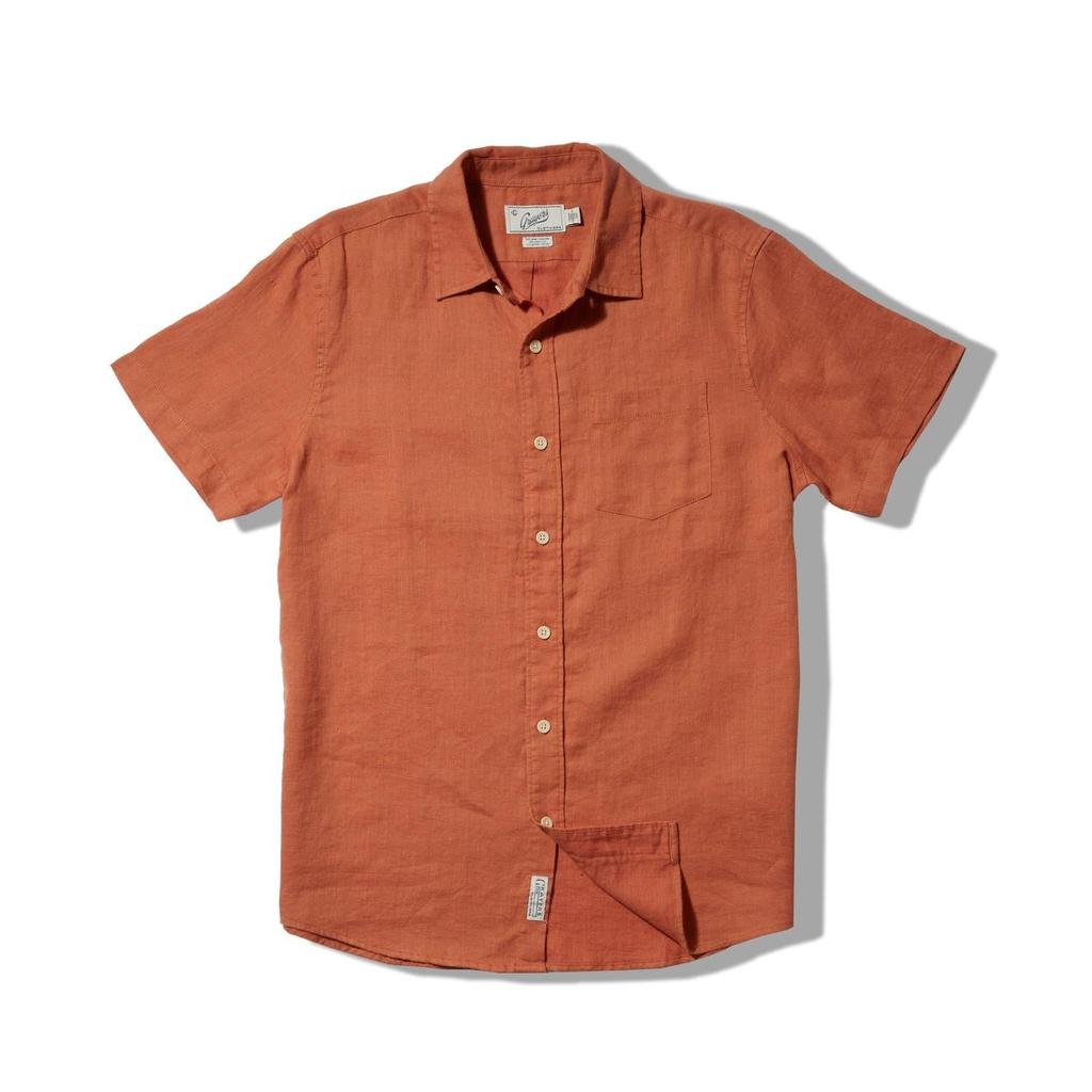 Grayers Amalfi Textured Hemp Linen Shirt In Arabesque