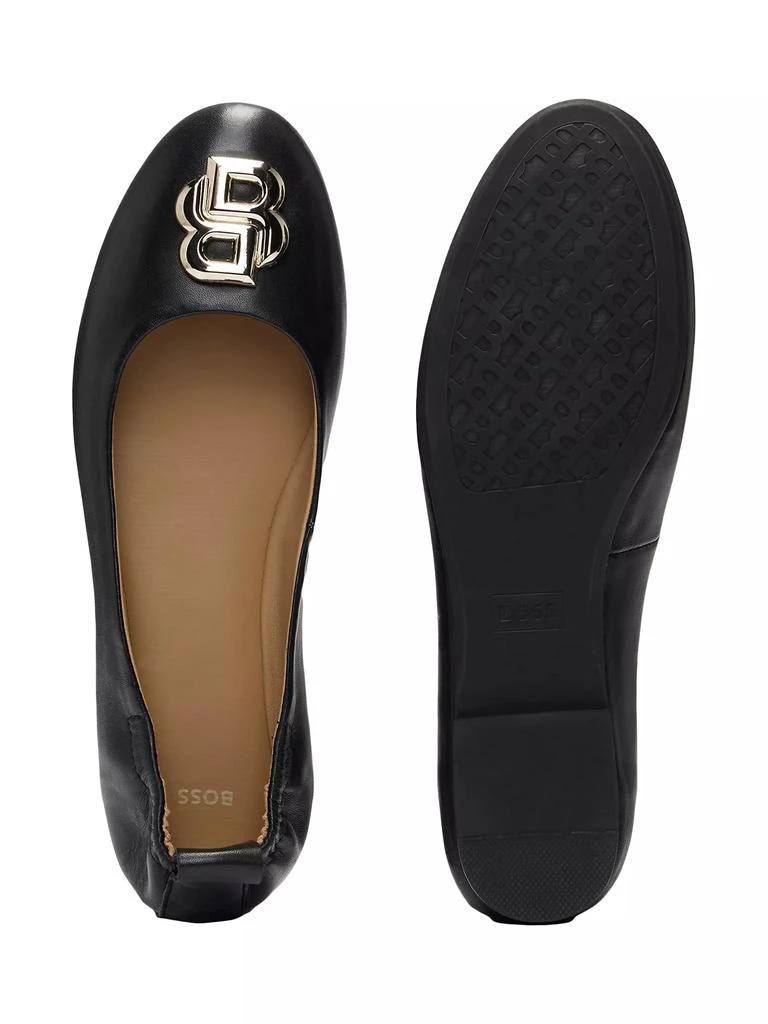 Hugo Boss Ballerina Pumps with Double B Monogram Hardware 4