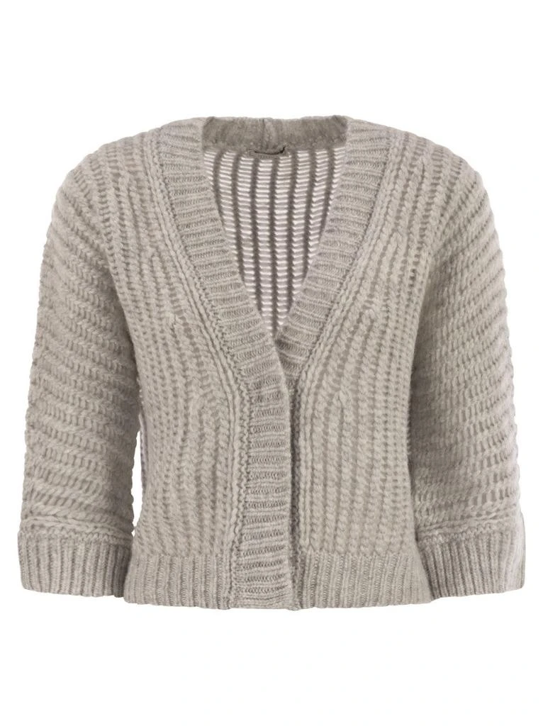 Peserico Wool And Alpaca Mesh Cardigan
