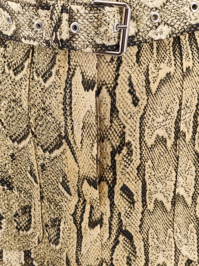 Dries Van Noten Sheraz viscose and cotton skirt with reptile print 5