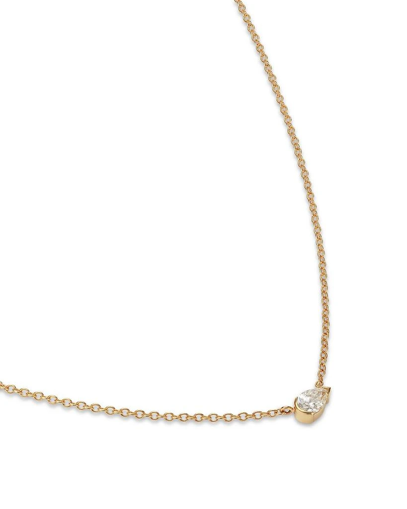 Moon & Meadow 14K Yellow Gold Pear Cut Diamond Pendant Necklace, 16" 3