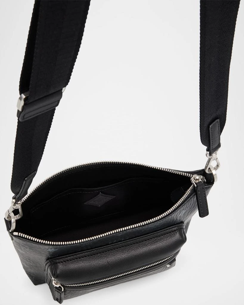 MCM Men's Aren Small Visetos Leather Crossbody Bag 4
