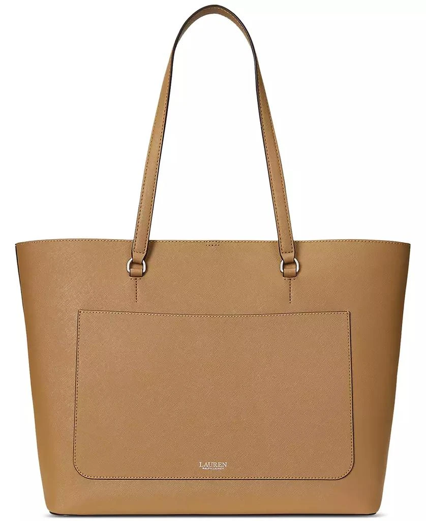 Ralph Lauren Karly Crosshatch Leather Large Tote 3