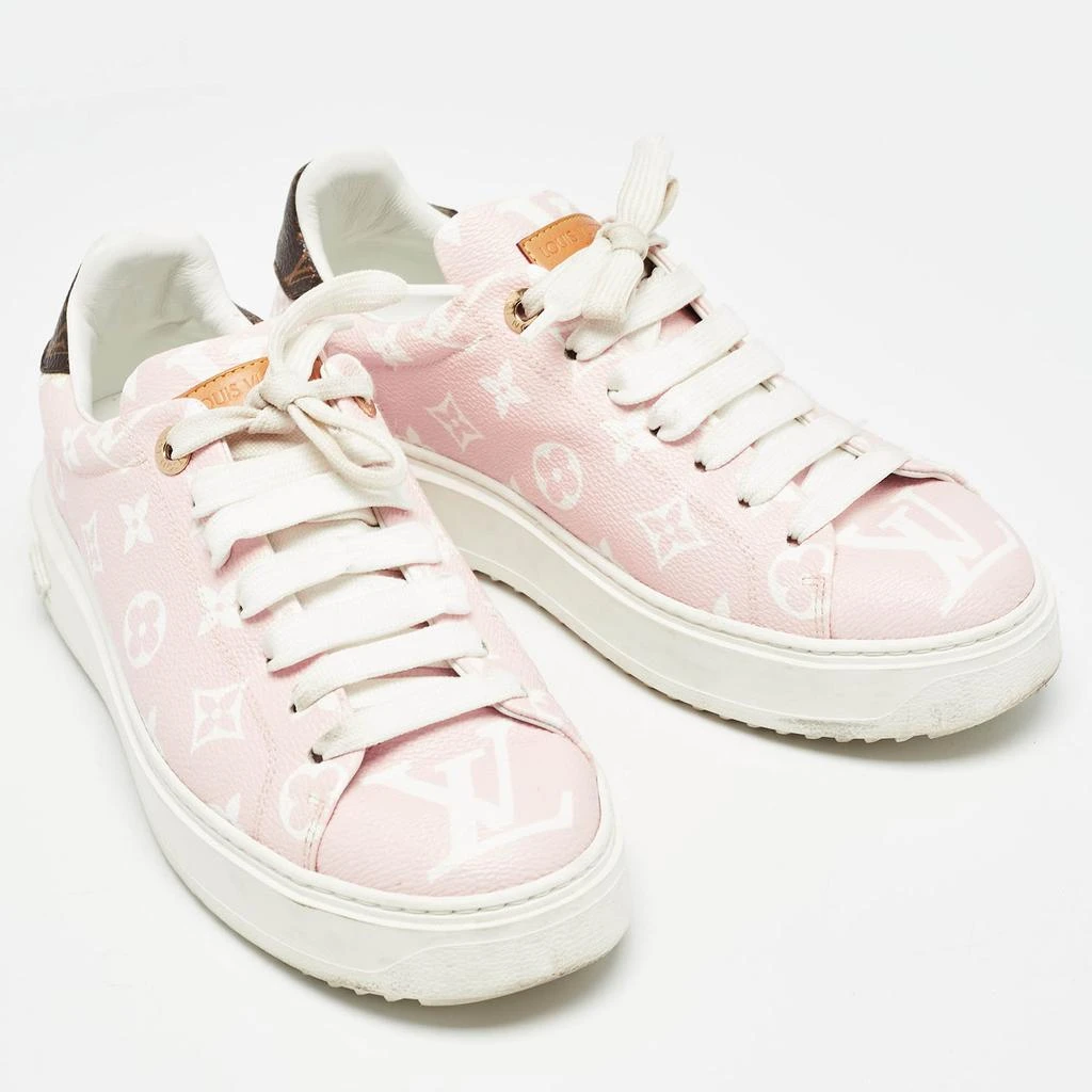 Louis Vuitton Louis Vuitton Pink Monogram Giant Canvas Time Out Sneakers Size 38.5 4