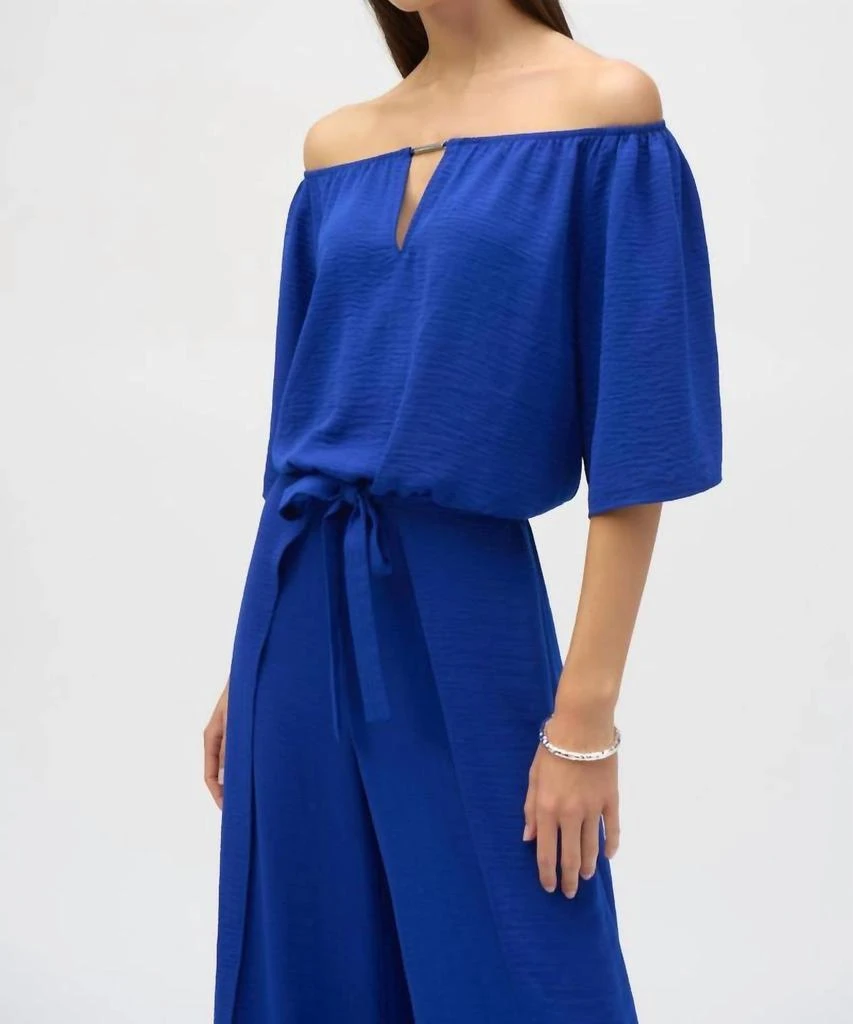 JOSEPH RIBKOFF Joseph Ribkoff - Off-shoulder Culotte Jumpsuit 4