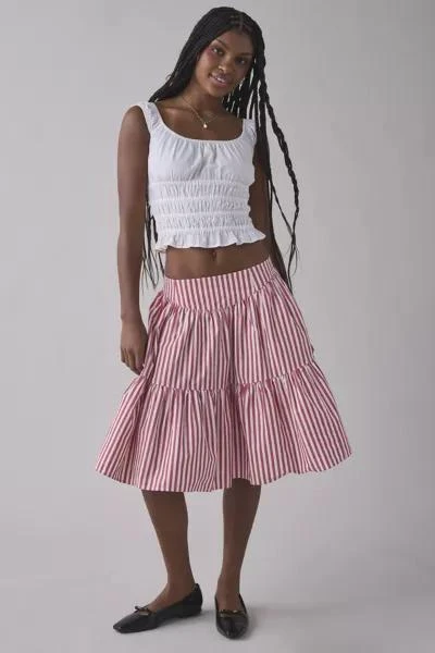 Kimchi Blue Kimchi Blue Malia Tiered Cotton Midi Skirt 1