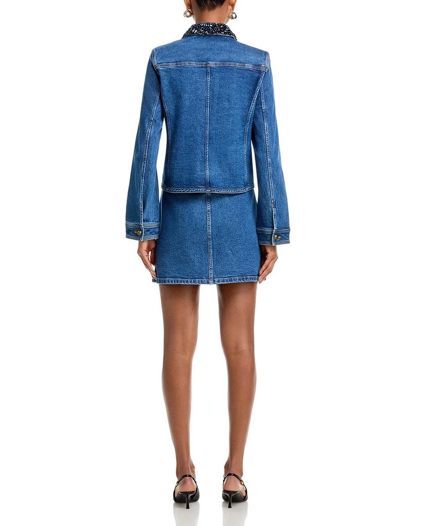 Cinq à Sept Rhinestone Denim Amara Jacket 7