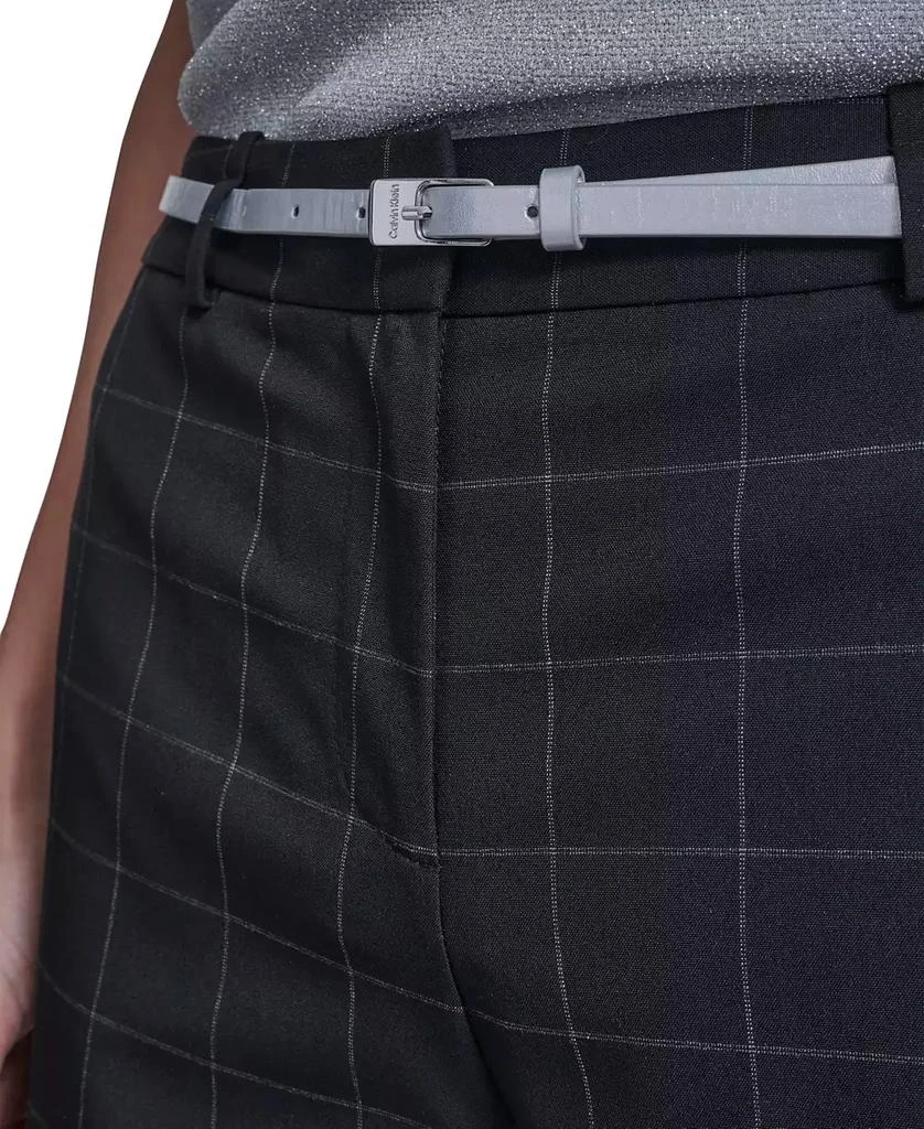 Calvin Klein Women
s Windowpane Wide-Leg Pants 4