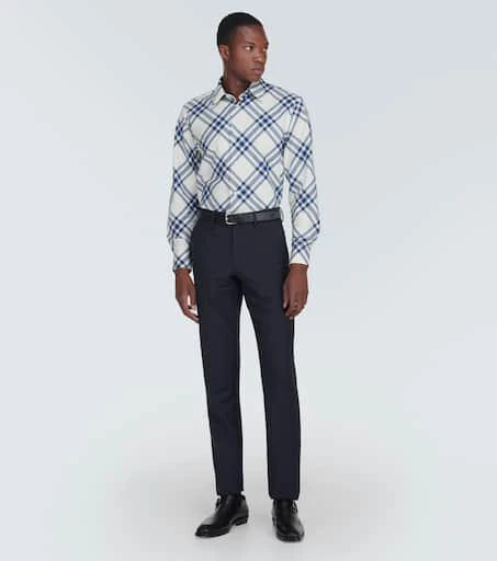 Burberry Checked cotton flannel shirt 2