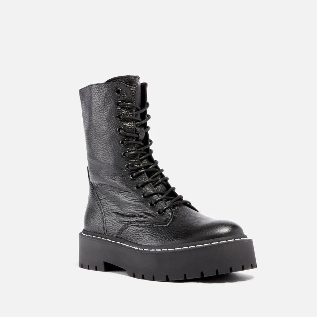 Steve Madden Steve Madden Women's Olly Leather Lace Up Boots 2