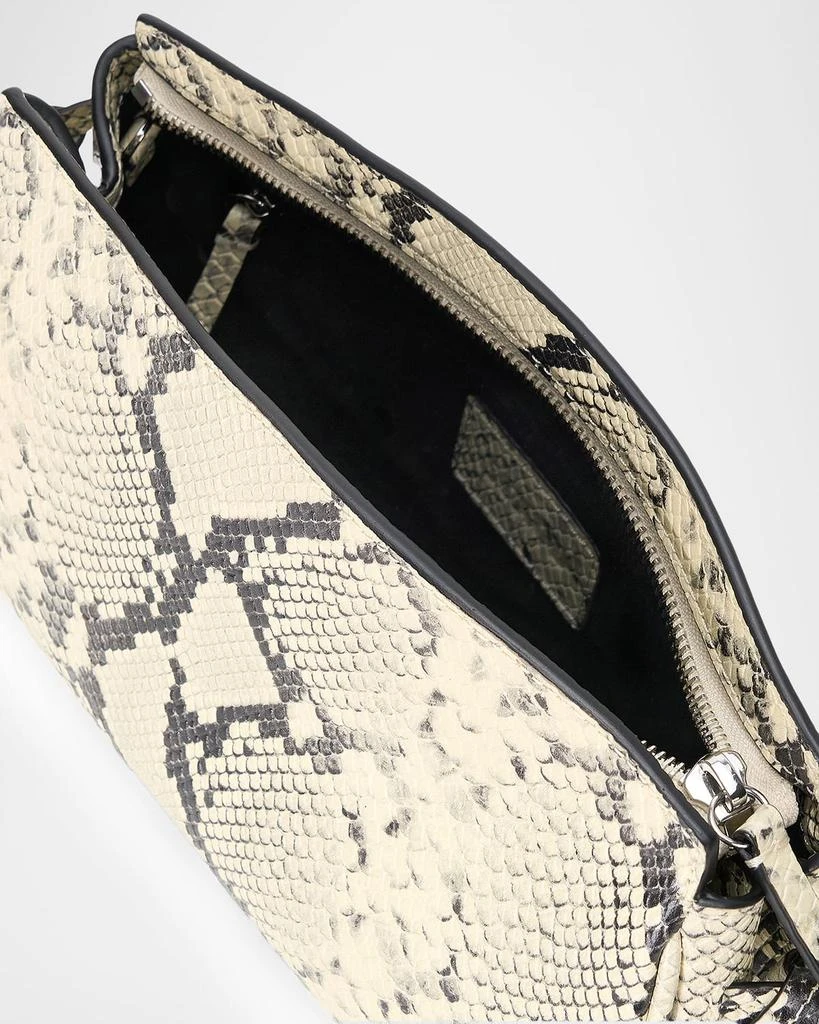 Staud Maude Python-Embossed Leather Clutch Bag 3