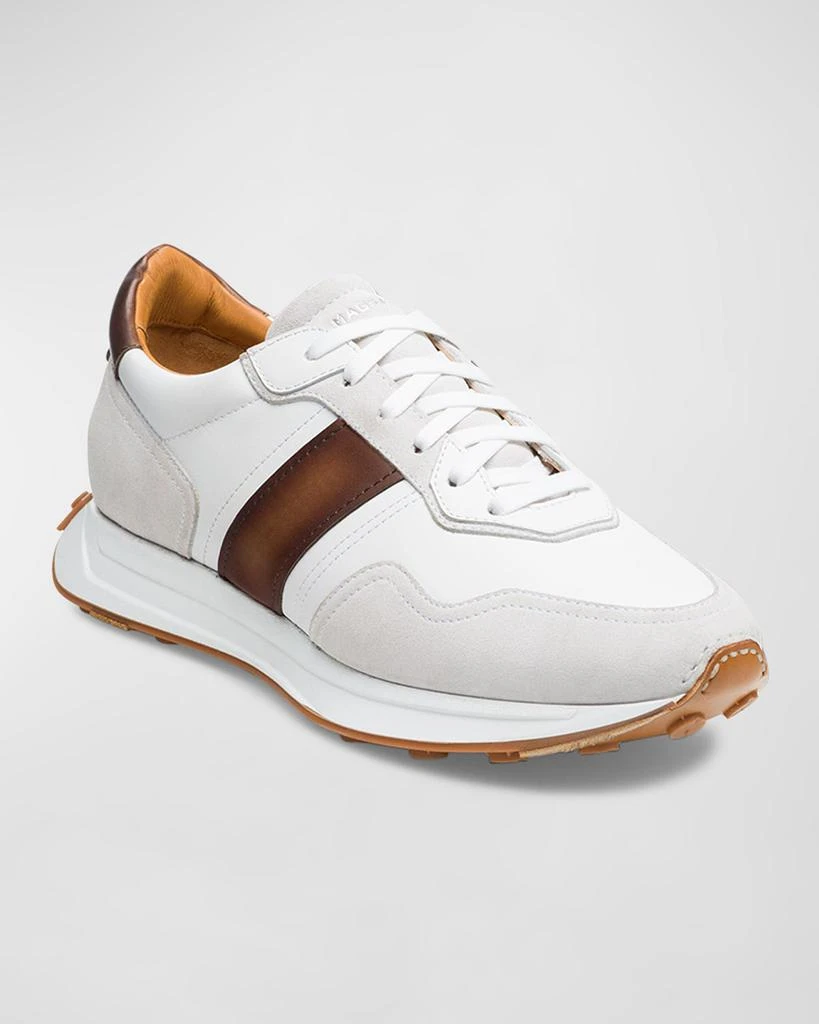 Magnanni Men's Romero II Leather and Suede Low-Top Sneakers 3