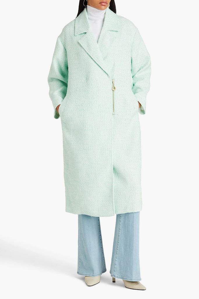 Aje Aurore metallic bouclé-tweed coat