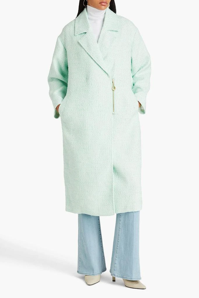Aje Aurore metallic bouclé-tweed coat 2