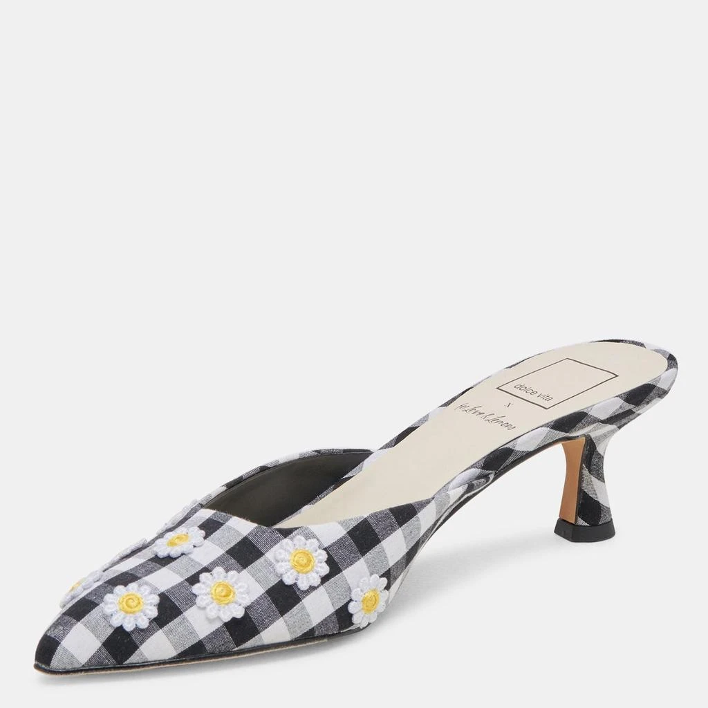Dolce Vita Lilou Heels Black White Gingham 4