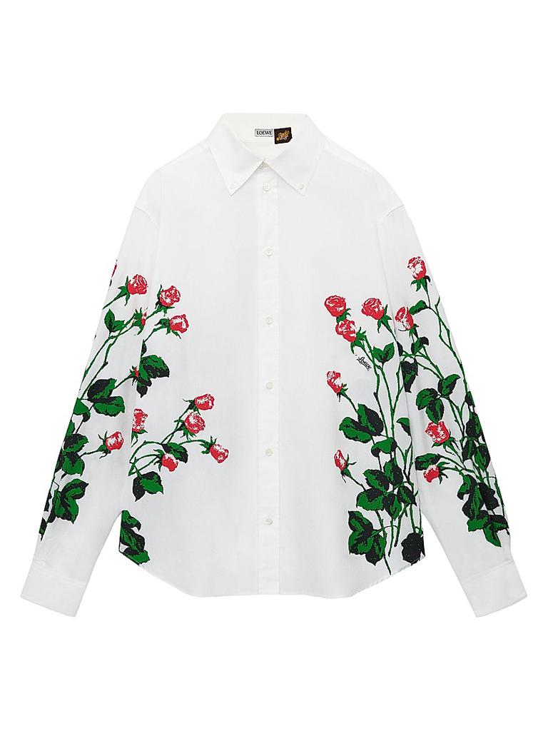 Loewe LOEWE x Paula's Ibiza Rose Button-Down Long-Sleeve Shirt