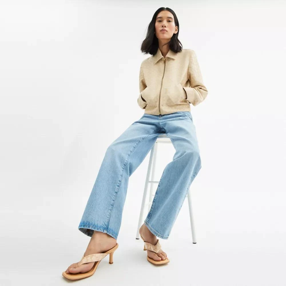 Coach Kitten Heel In Signature Canvas 5