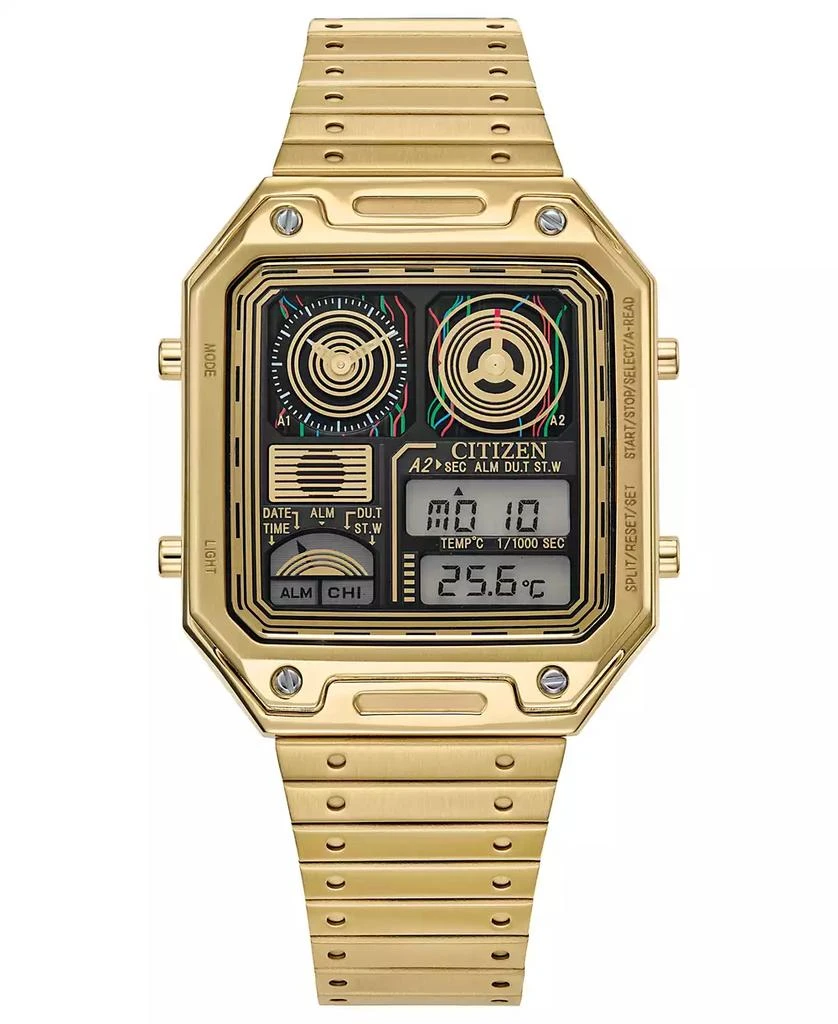 Citizen Men's Star Wars C-3PO Ana-Digi Gold-Tone Stainless Steel Bracelet Watch 33mm 1