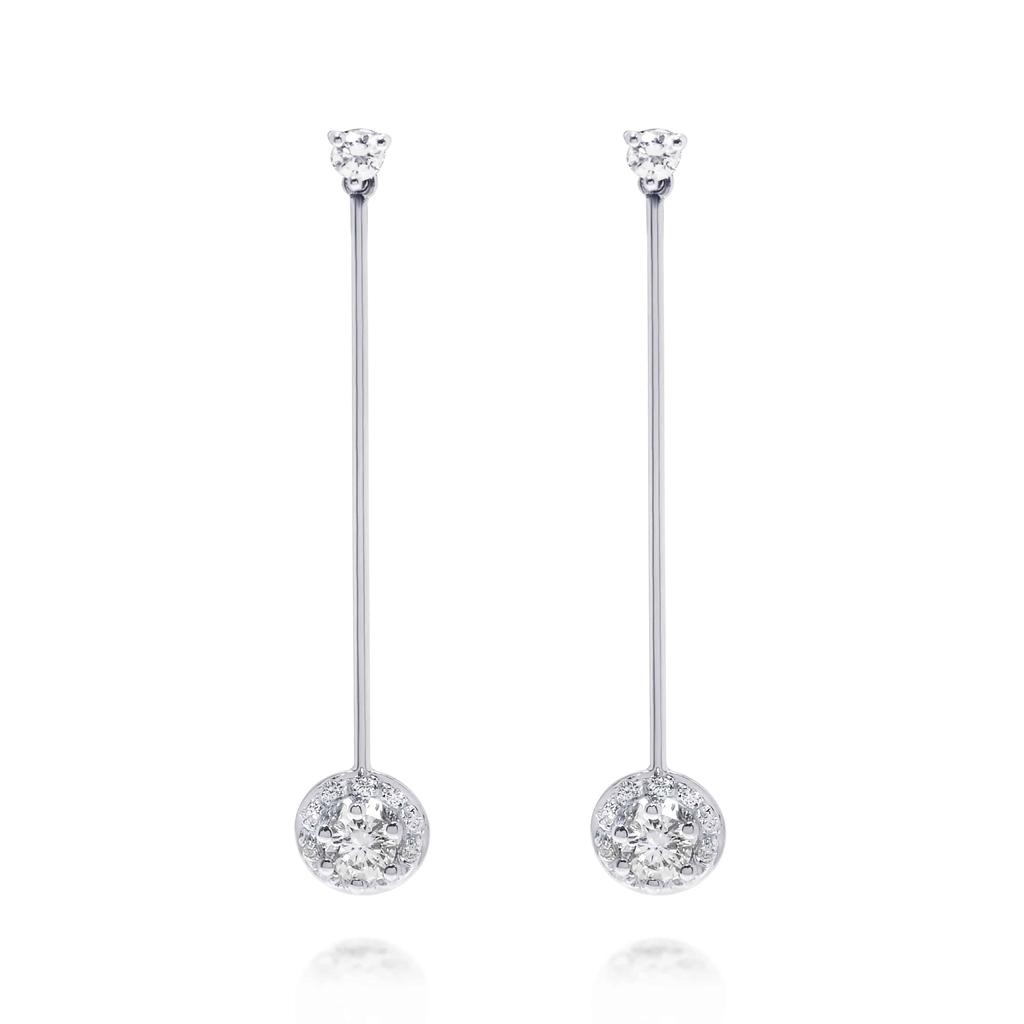 Damiani Damiani Minou 18K White Gold, Diamond Drop Earrings