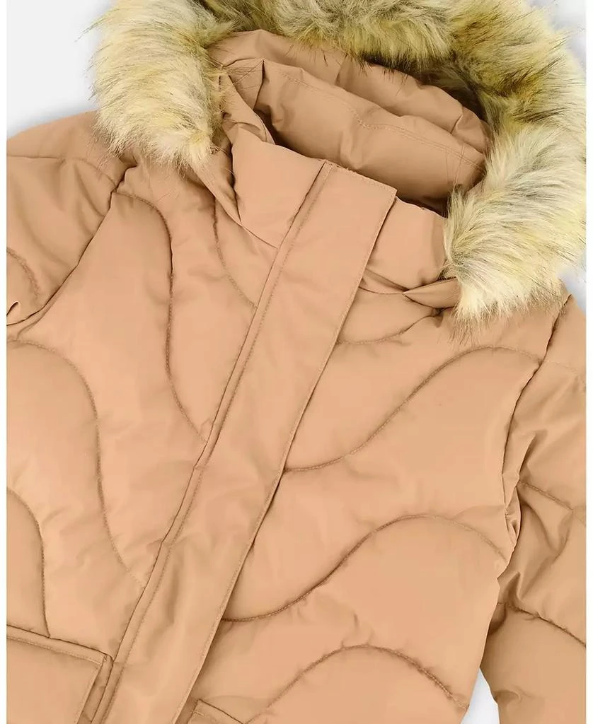 Deux par Deux Girl Long Wavy Quilt Puffy Winter Coat Chanterelle - Child 5