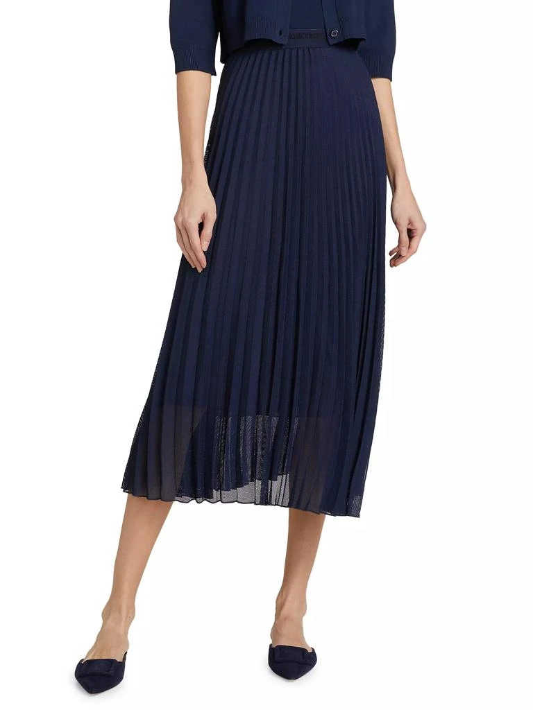 Marella Ortisei Pleated Mesh Midi Skirt 3