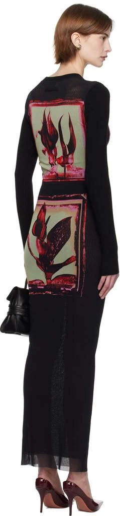 Jean Paul Gaultier Black Flowers Cadres Maxi Dress 3