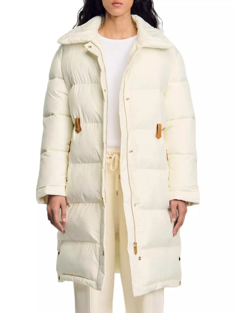 Sandro Quilted Mid Length Puffer Jacket 4