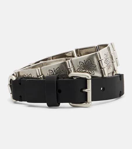 ETRO Leather-trimmed belt