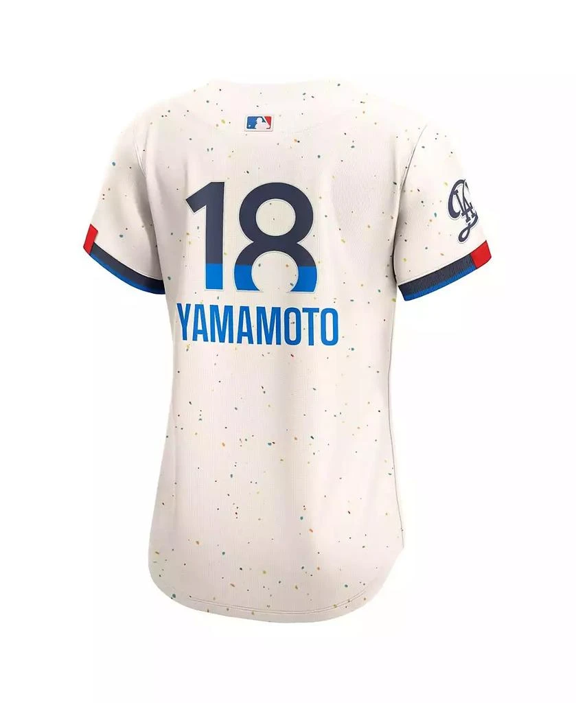 NIKE Women's Yoshinobu Yamamoto Cream Los Angeles Dodgers 2024 City Connect Limited Player Jersey 2