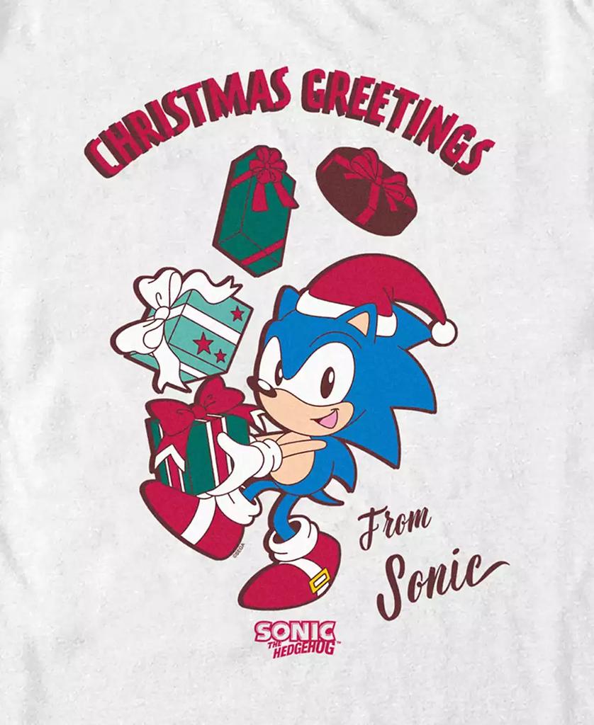FIFTH SUN Men's Merry Christmas Sonic Short Sleeve T-Shirt