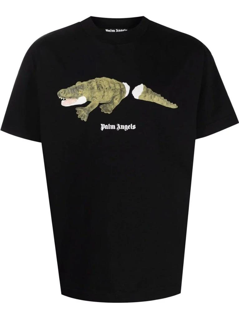 NA Crocodile print black T-shirt 1