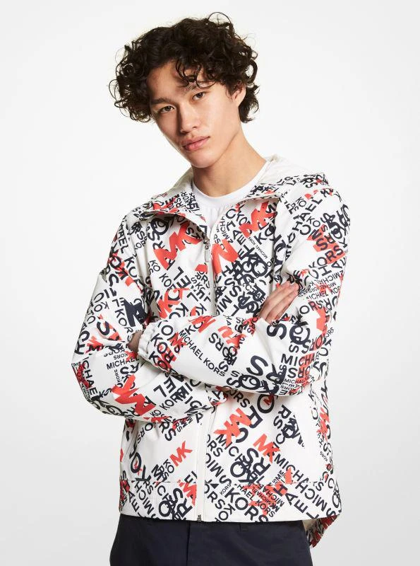 Michael Kors Graphic Logo Woven Hooded Jacket 1