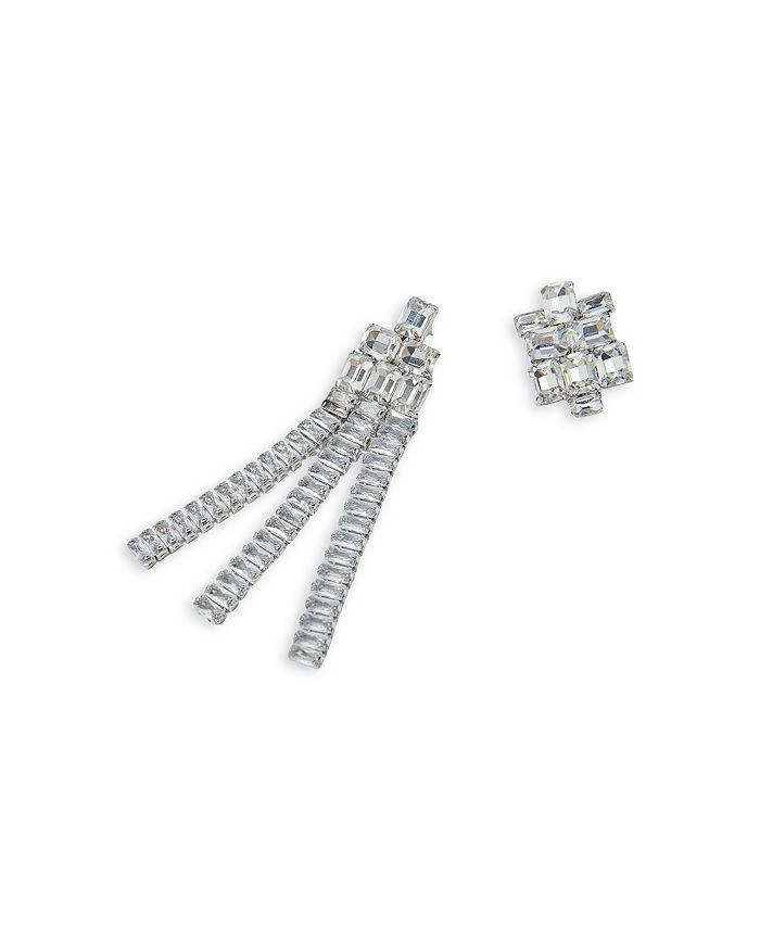 Maje Asymmetrical Cascade Crystal Earrings 5