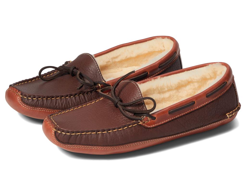 L.L.Bean Bison Double Sole Slipper Shearling Lined
