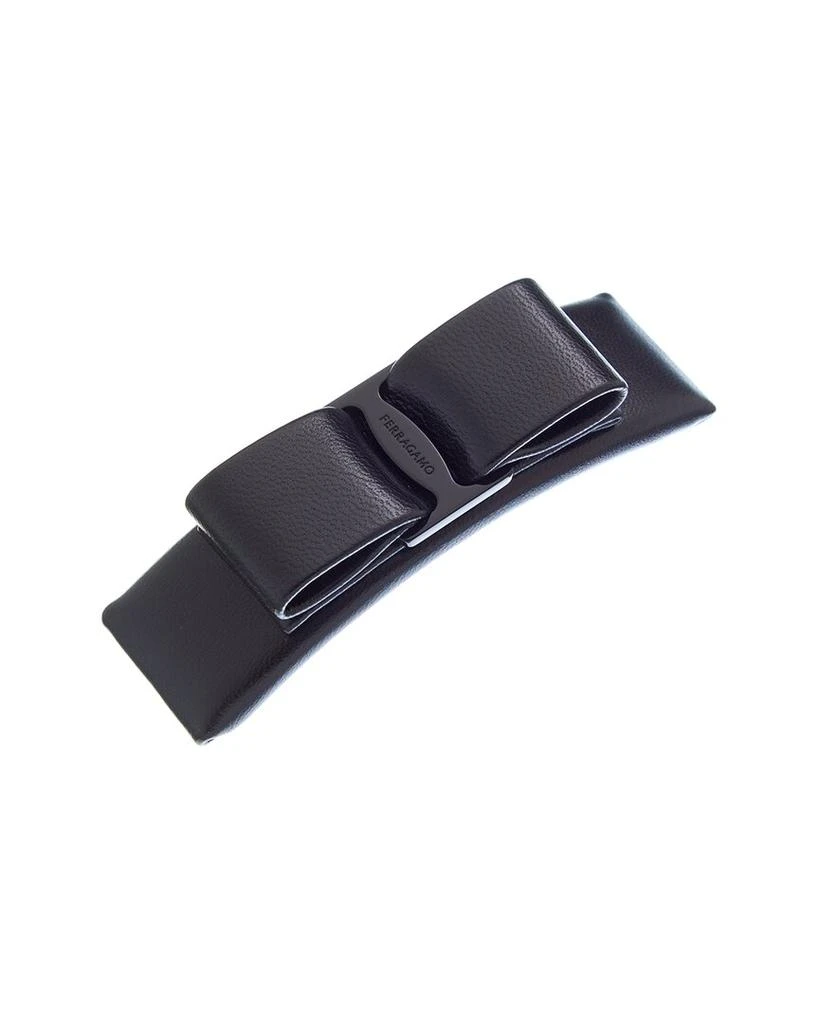 Salvatore Ferragamo Ferragamo Logo Engraved Bow Hair Clip 1