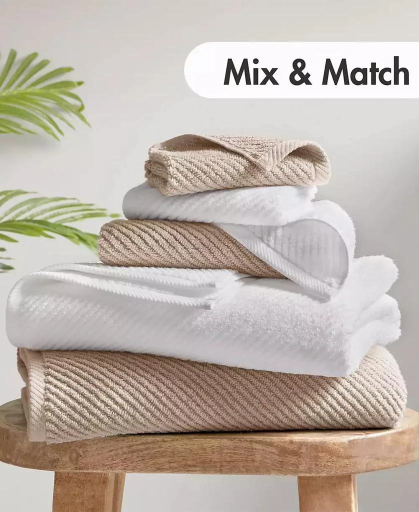 Madison Park Diagonal Ribbed Cotton 4-Pc. Bath Towel Set 22