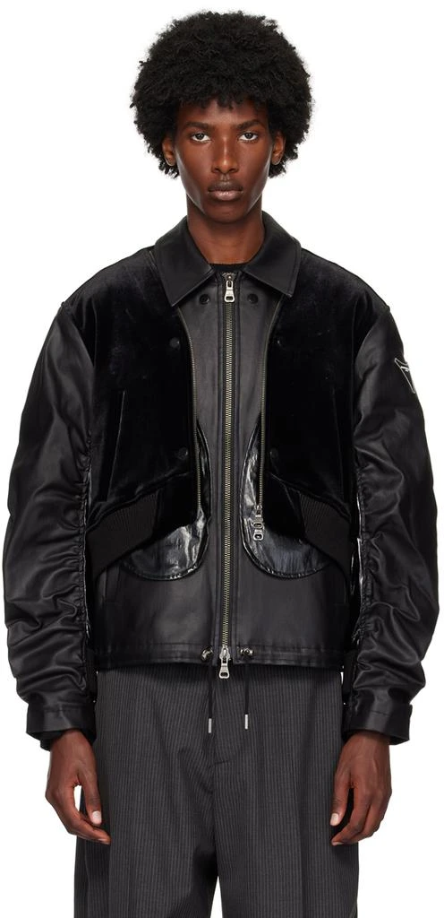 ANDERSSON BELL Black Bientain Zip-Up Jacket 1