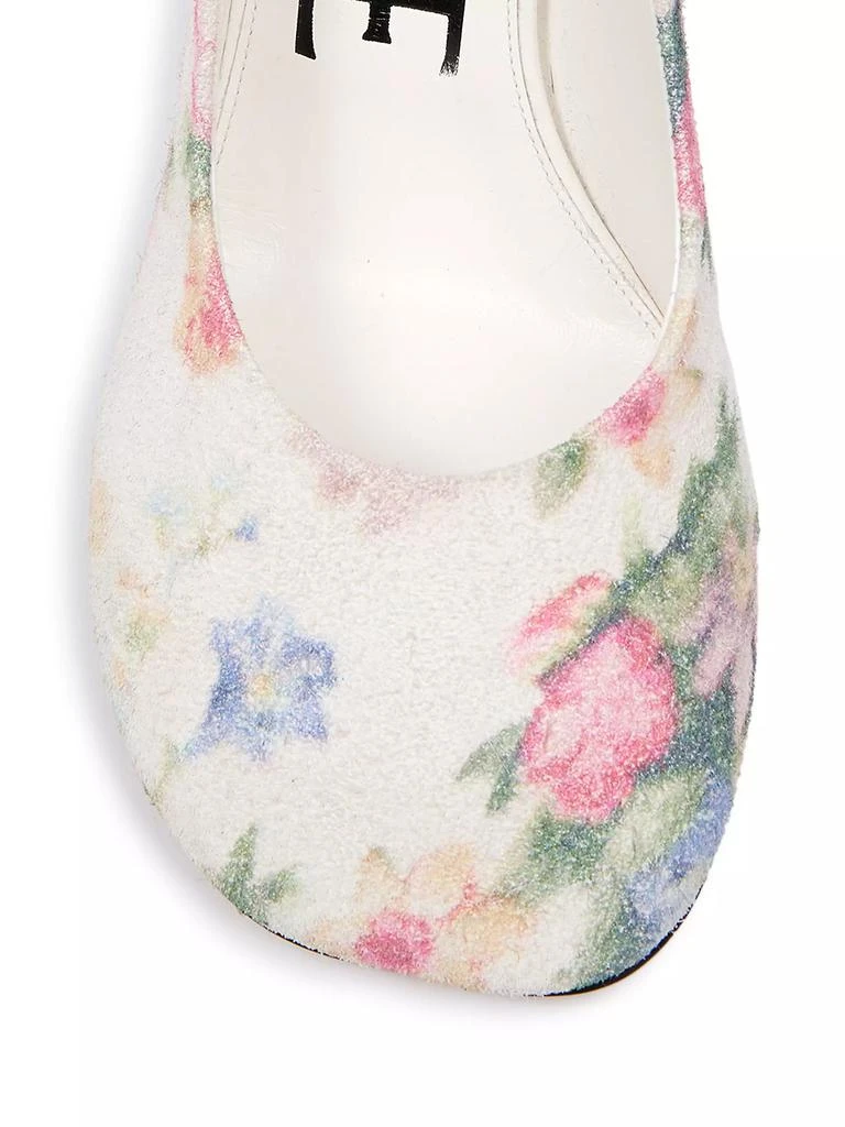 Loewe Toy Floral Brushed Suede Pumps 4