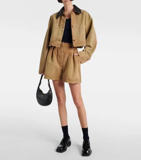 Prada Cropped cotton canvas jacket 2